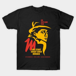 Noir Elegance: M - A City Searches for a Murderer - Peter Lorre Tribute Design T-Shirt